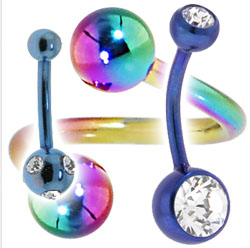 belly button rings piercings titanium pick ring
